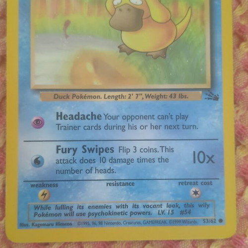 Psyduck Pokemon card used