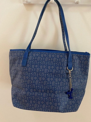Rocco Barocco large blue shoulder bag like new