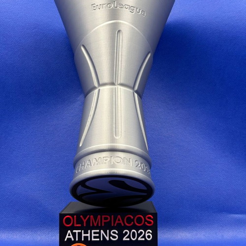Τρόπαιο Ολυμπιακός Ευρωλίγκα 2026 με λογότυπο και βάση κατόπιν παραγγελίας