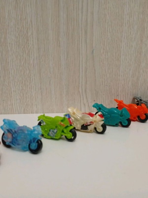 Kinder Surprise Joy Miniature Moto Bikes GP Motorcycles used, with movement mechanism