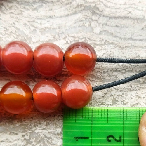 Worry beads handmade from red agate new with 33 beads