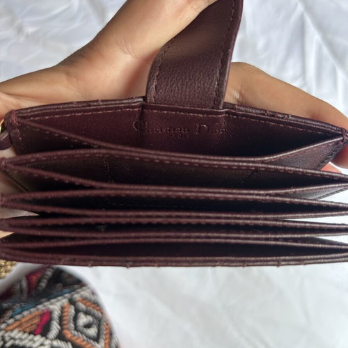 Dior cardholder used with slight edge wear