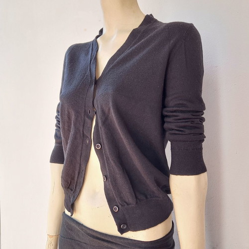 Prada black wool cardigan used, size M