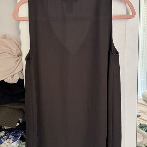 Black sleeveless top used, semi-transparent, H&M, size S