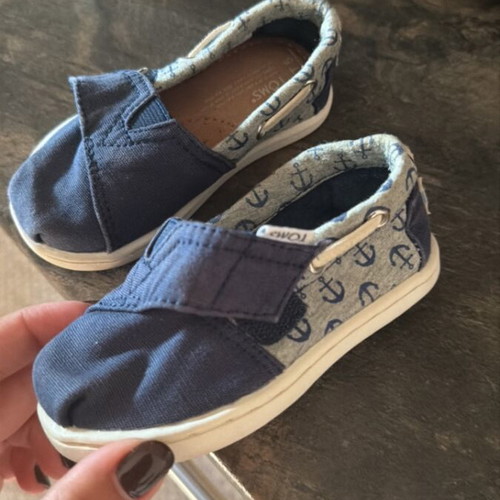 Toms kids' shoes, blue, size 21