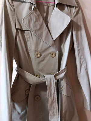 Grey trench coat used, unworn, size S