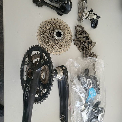 Shimano Deore 3x9 Groupset used with new mechanical brake levers