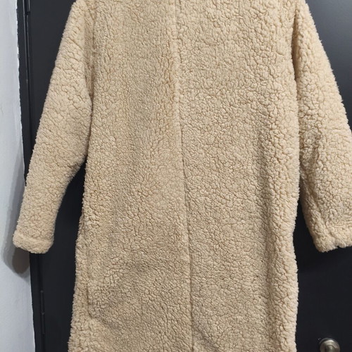 Teddy coat like new, beige cream, size S