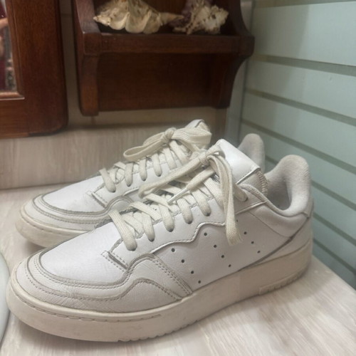 Adidas white athletic shoes like new, size 40 2/3