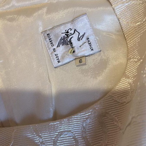 White elegant dress like new, size S, Made in Greece