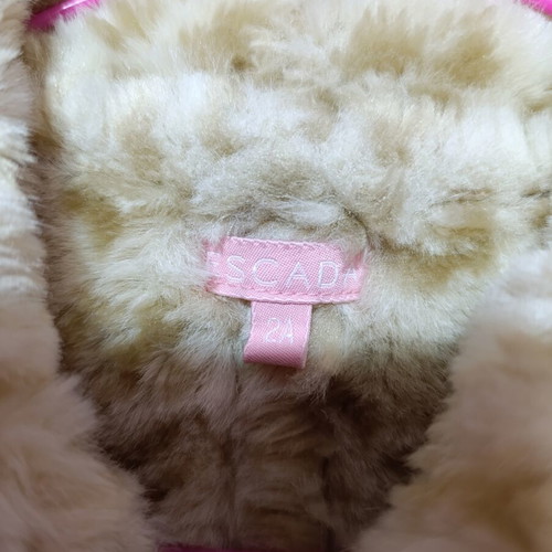 Girls' Castor Coat with Fur Lining New, Size 2-3 Years, Beige