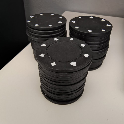 Black poker chips pack of 44, like new