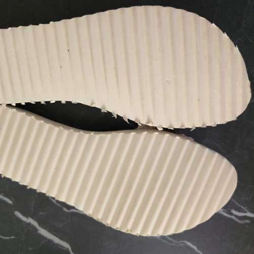 Handmade leather slides with white lace and pearls, size 39, made in Greece