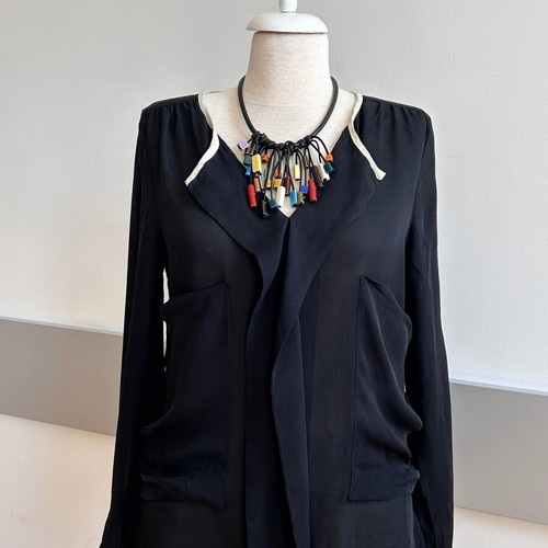 Day by Malene Birger silky blouse size S like new, black