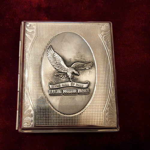 Eagle Motor Lines Collectible Metal Cigarette Case like new