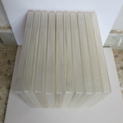 DVD cases double used, pack of 10, white, standard thickness