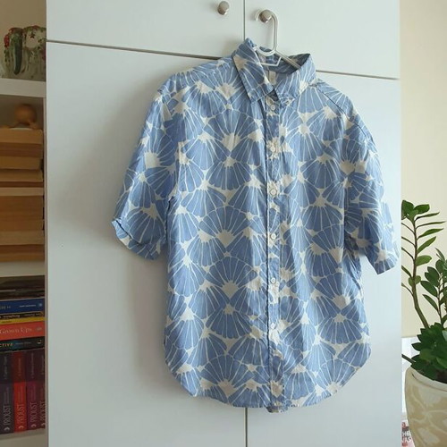 Shirt new from linen and cotton, multicolor, size S-M