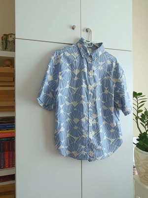 Shirt new from linen and cotton, multicolor, size S-M