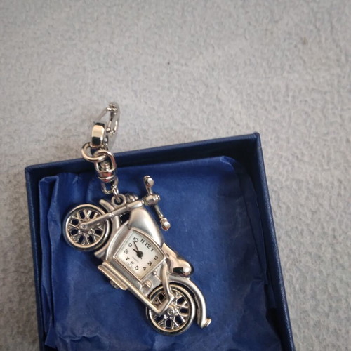 Motorcycle keychain watch new