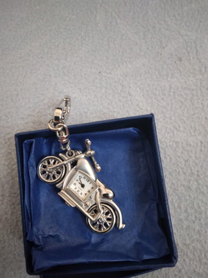 Motorcycle keychain watch new