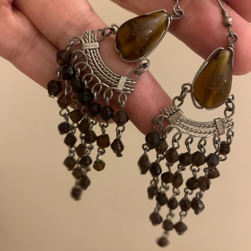 Boho earrings used