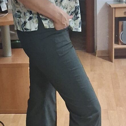 Mexx pants and Twin-set blouse like new, white and gray