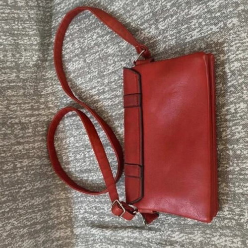 Women's crossbody bag, dark red