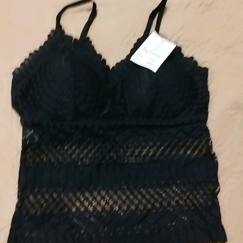Black lace underwear new, size Small with padding