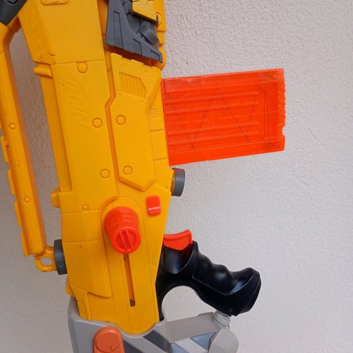 Nerf N-Strike Longshot CS-6 blaster used with Ultra 1 Nerf automatic gift