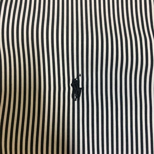 Ralph Lauren Black White Striped Dress Shirt XXL with Black Pony