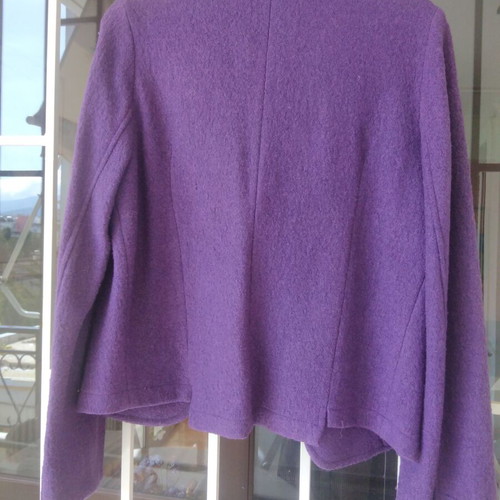 Woolen women's short jacket purple like new, size small