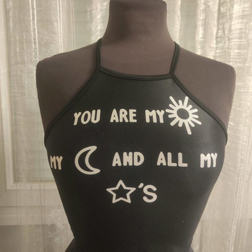 Black top with criss-cross back like new, size XS-S
