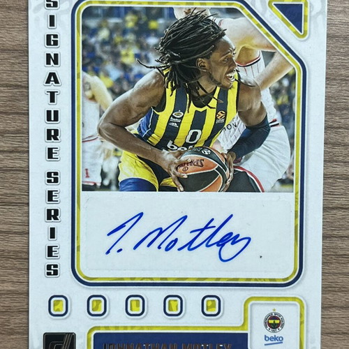 Panini Donruss Euroleague Basketball Signature Series Johnathan Motley autograph card like new 2023-24