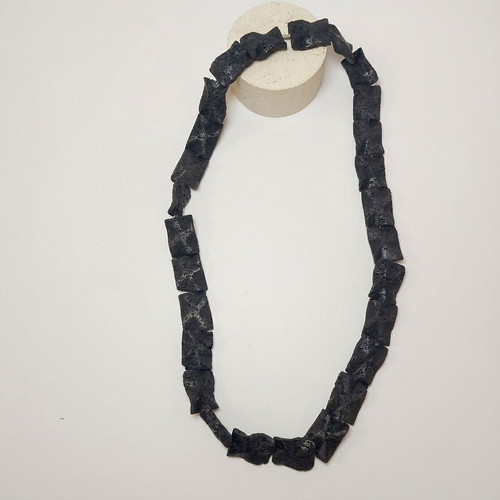 Vintage necklace from authentic volcanic lava, 88 cm, like new