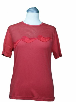 Vintage t-shirt Boutatos new, cotton, size L red