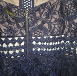 Lynne dress like new, blue, size 40 with lace and transparency