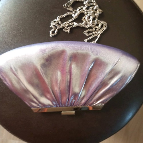 Hunter vintage 90's purple metallic evening bag clutch new