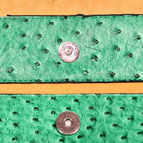 Shoulder bag green faux leather used