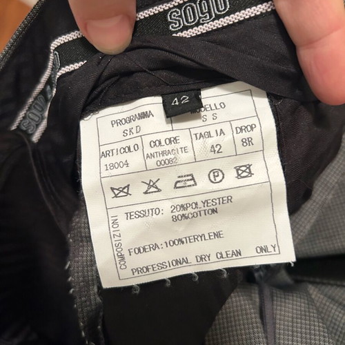 Sogo men's suit gray size 42 like new