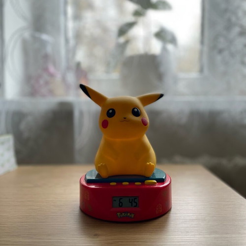 Pokemon Pikachu alarm clock used, vintage Nintendo 1998