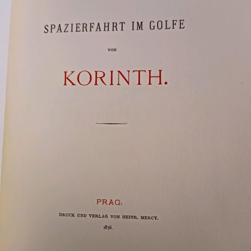 Eine Spazierfahrt im Golfe von Korinth new, reprint by Dionysios Karavias