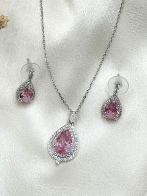 Valeria Set pendant with earrings new, eco brass