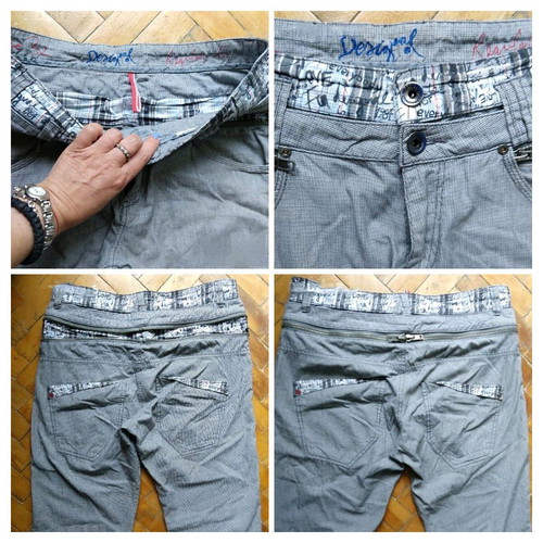 Desigual men's branded jeans with opening back part like new