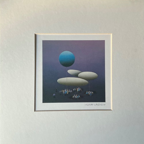 Kurt Larisch signed surrealist print