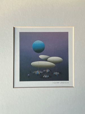 Kurt Larisch signed surrealist print