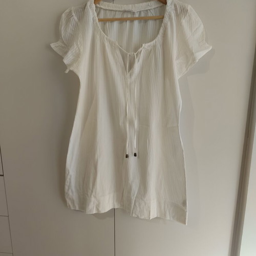 Marks & Spencer white long blouse used with neck cord