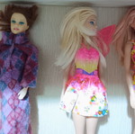 Barbie dolls used, lot of 4 children's