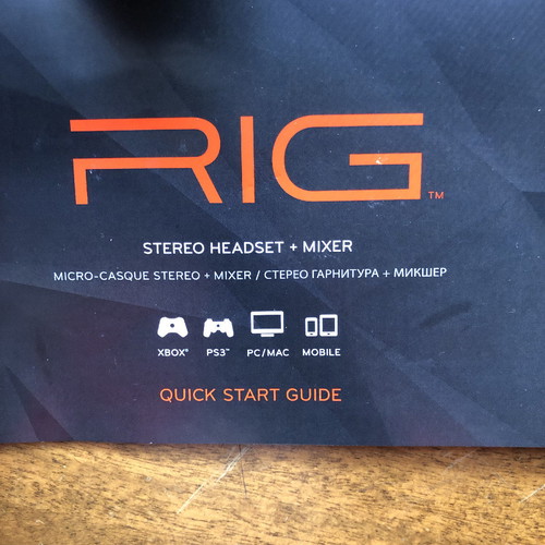 RIG headphones for PS4, PC and all gaming consoles like new