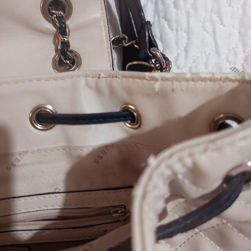 Guess backpack used, beige and black