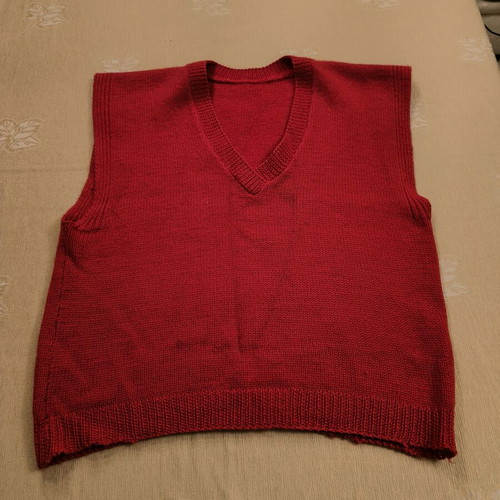 Handmade vest unisex, like new, red, size XL